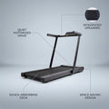 Space Saving Commercial Treadmill, Slim Motorized  W/ Speakers