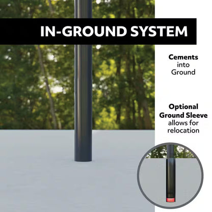 54 In. Polycarbonate Adjustable In-Ground Basketball Hoop