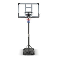 6.6 Ft. to 10 Ft. Adjustable Height Portable Basketball Hoop Goal Basketball System Basketball Equipment with Wheels — Studio Shot